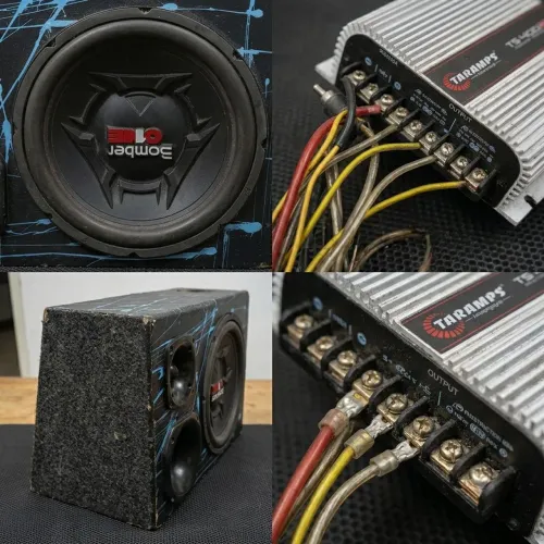 Caixa Trio Bomber One + Módulo Taramps TS 400x4 (Com Fiação!)