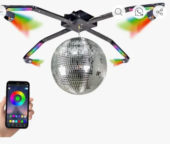 Kit discoteca rgb com globo