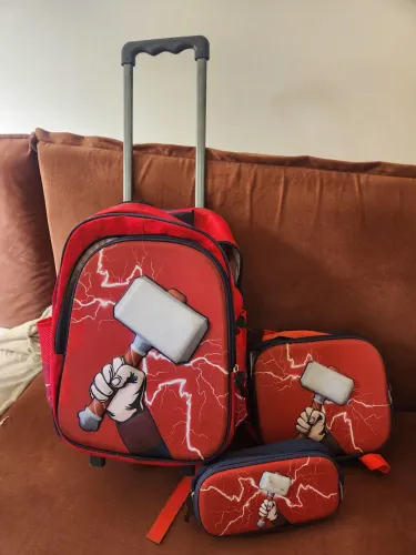 Kit bolsa com rodinhas semi novo