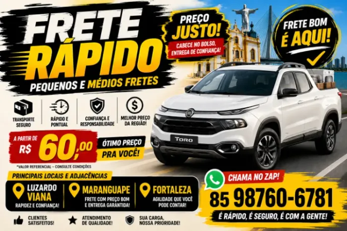 FRETES MÉDIOS E PEQUENOS - FRETES