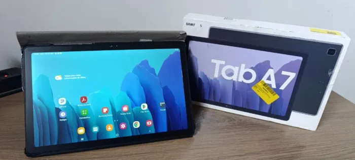 Tablet Samsung Galaxy Tab A7 64GB SM-T500 - Na Caixa + Capa (Ótimo Estado)