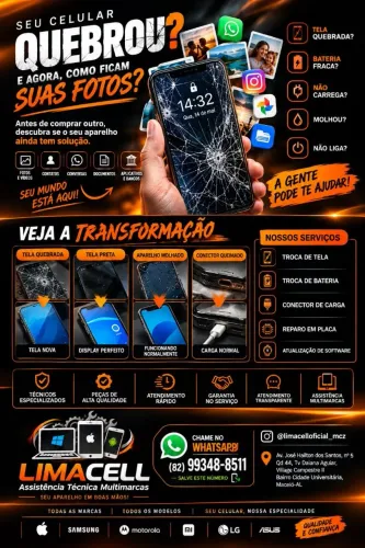 Manutenção em Celulares, tablets, computadores