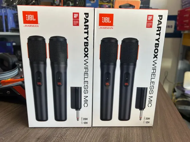 MICROFONE JBL DUPLO S FIO WIRELESS PARTYBOX - JBLPBWIRELESSMIC
