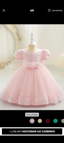 Vendo vestido de bebê usado 1 vez