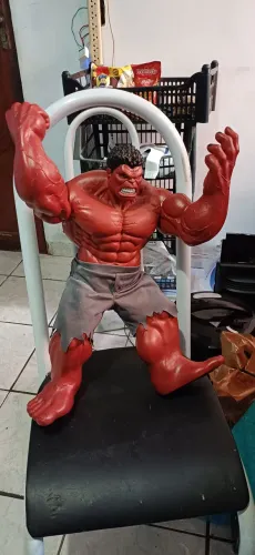 Boneco hulk vermelho 50cm altura