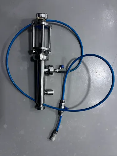 Aerador de mosto com visor para cervejaria