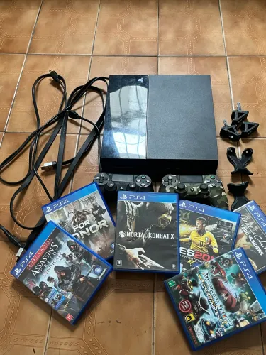 PS4 FAT 500GB completo, fonte e memórias novas - Aceito Proposta!