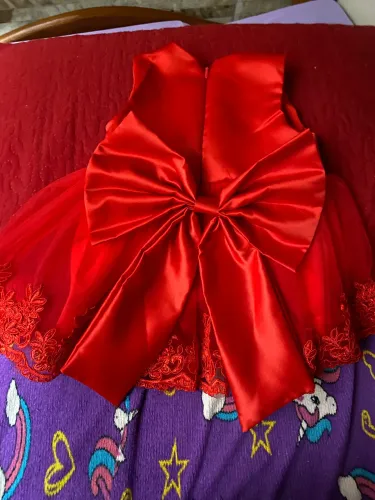 Vestido infantil vermelho