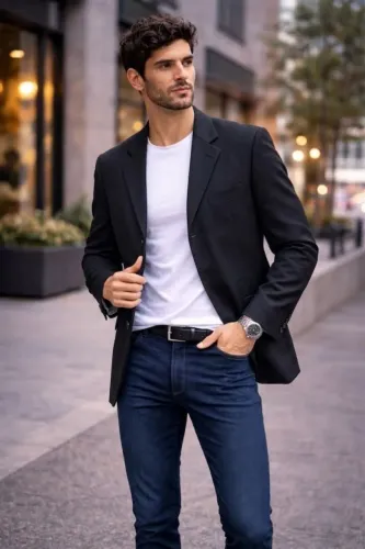 blazer masculino preto p
