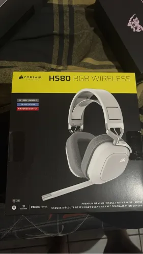 Headset Corsair HS80 wireless Branco