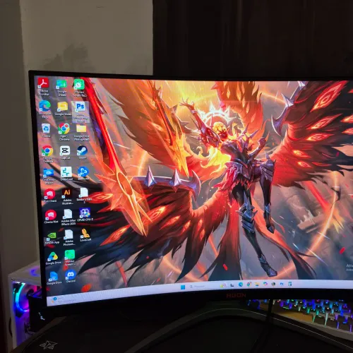Monitor gamer curvo Aoc Agon 31.5 120v/240v