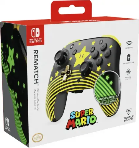  Controle Nintendo Switch 2 Super Mario Star Brilha no escuro