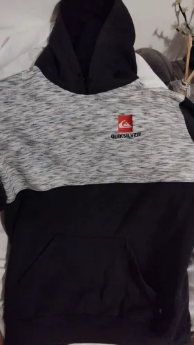 Casaco Original Quiksilver Tamanho G, Serve GG, Bolsos Na Frente E Capuz