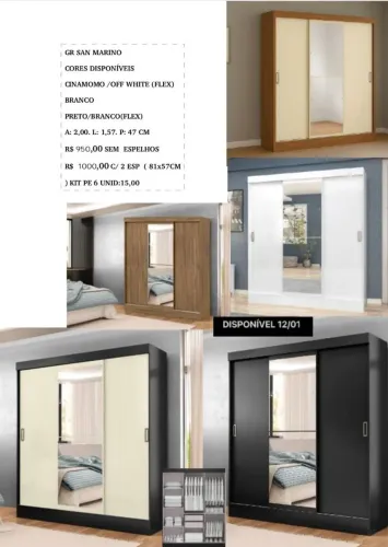 Guarda roupa novo entrega grátis