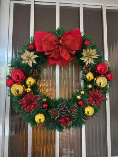 Guirlanda de Natal Artesanal Decorada