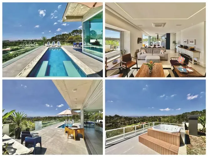 EXCELENTE CASA NOVA COM ELEVADOR com 7 suites 7 - vagas no Condomínio Palos Verdes - Granj