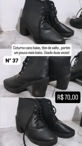 Coturno feminino 