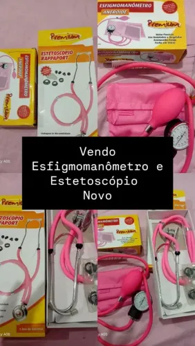 Kit completo de Esfigmomanômetro e Estetoscópio