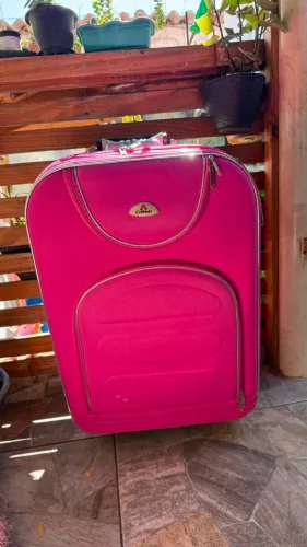 Mala de Viagem Média ORMI Flexível - Rosa