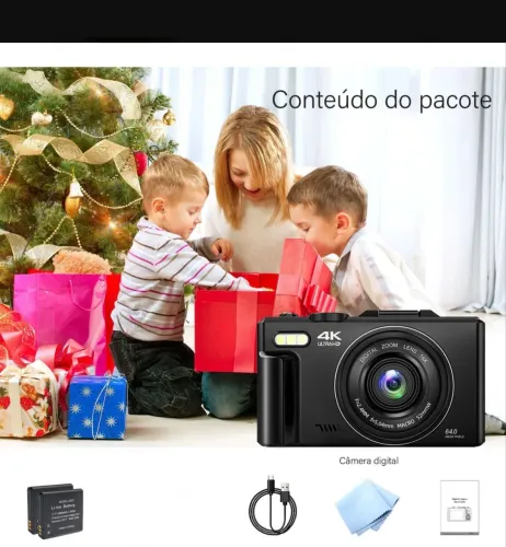 câmera digital 4k 64mp 