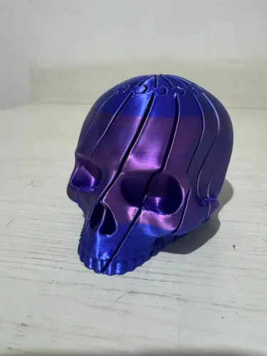 ZenSkull 3D Caveira Slime Colorida Anti Stress Sensorial Brinquedos