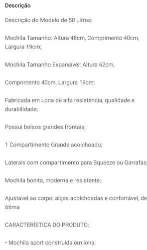 Mochila de Lona 