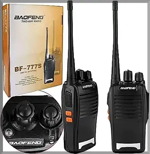 Kit de Rádio Comunicador Walkie Talkie Bf-777s Baofeng com 2 peças Pronta Entrega