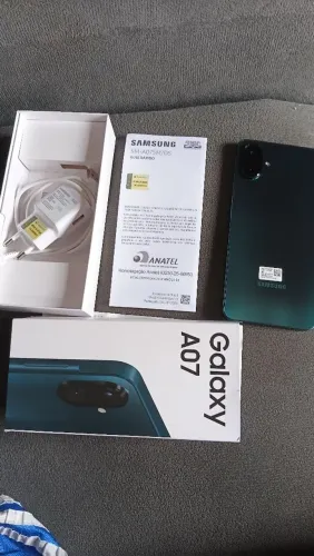 Galaxy A07 verde 128Gb caixa nota