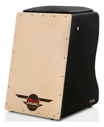 Cajon eletrico drums com pandeirola de pé