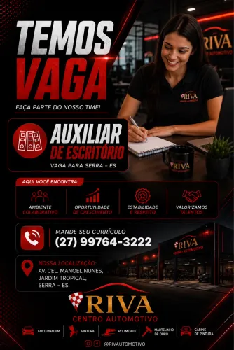 Vaga para Auxiliar de Escritório - Serra/ES