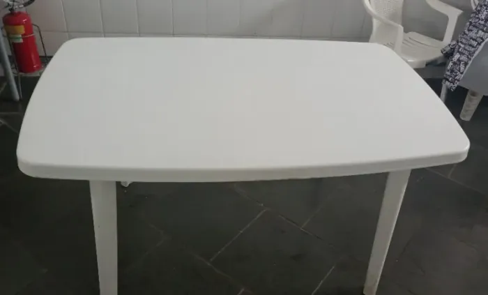 MESA de Plástico Retangular Branca SEM cadeiras