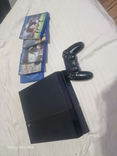 Ps4 fat 1 controle 5 jogos funcionando 