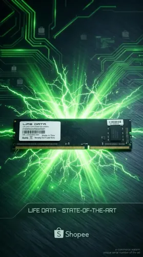 Memória RAM DDR4 4GB 2400MHz Life Data Desktop