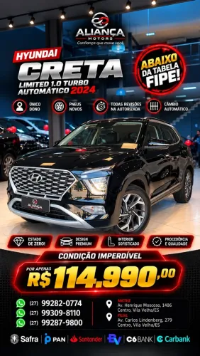 Hyundai Creta Limited 1.0 TB 12V Flex AUT 2024