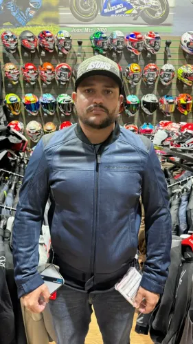 JAQUETA CORDURA PARA MOTOCICLISTA ALPINESTARS LUC V2 AIR NOVA TAM M e L - Azul Marinho