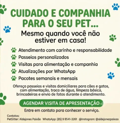 Cuidado e companhia para o seu pet, mesmo quando você não estiver em casa!