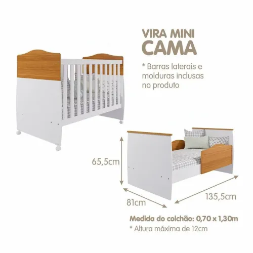 Berço que vira mini cama