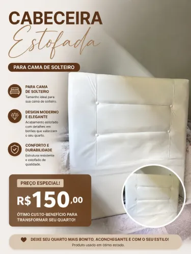 Cabeceira de cama de solteiro 