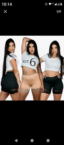 KIT 6 shorts modelador estilo anágua segunda pele