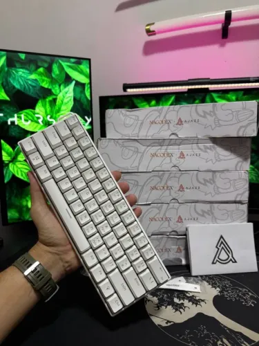 Teclado Ajazz Nk61 Mecânico 60% Rgb Switch Red Hot Swappable