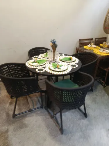 Jogo de mesa em alumínio com corda nautica!