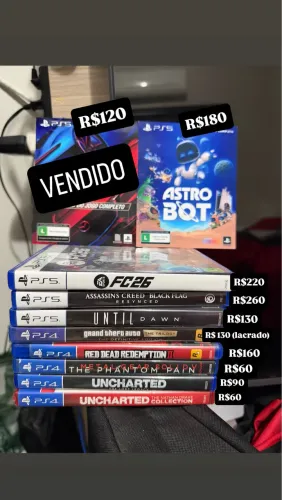 Jogos ps4 e ps5