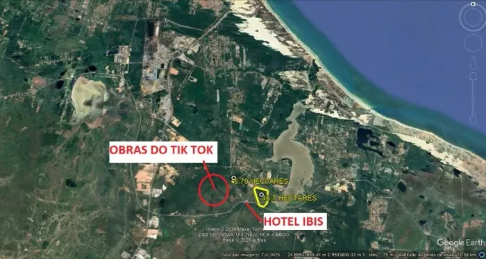 Aluguel parcial ou total de Terreno próximo as obra do Tik tok 5,79 hectares