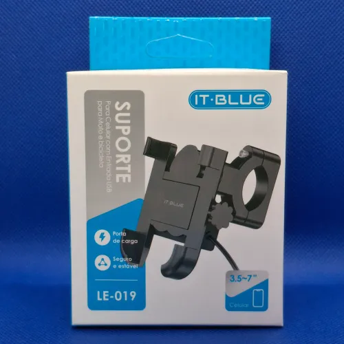 Suporte de moto para celular com carregador USB