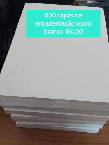 Capa para encadernação couro branco Lassane
