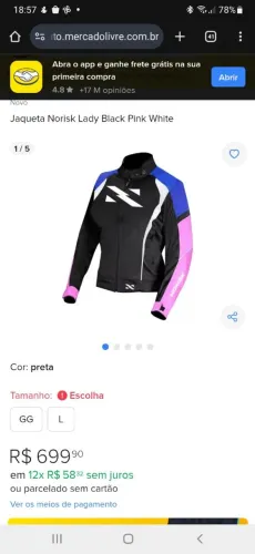 Jaqueta motociclista