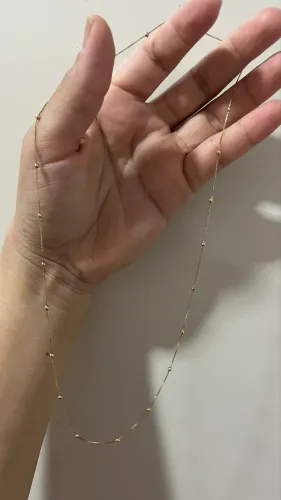 Cordão ouro 18k fino , delicado,não sei o peso, desapego