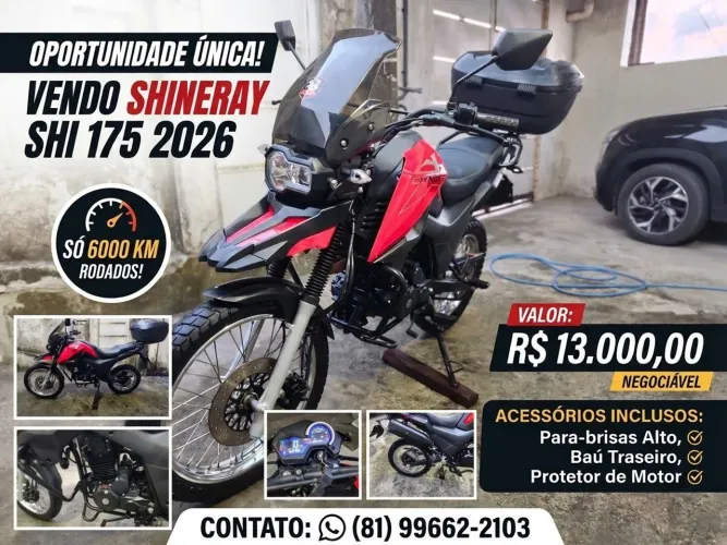 Shineray SHI 175 - 2026 / Apenas 6.000 km / Impecável + Acessórios!