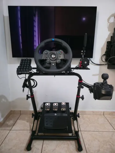 Volante Logitech G923 + Câmbio Logitech + Freio de Mão + Suporte Extreme SGT