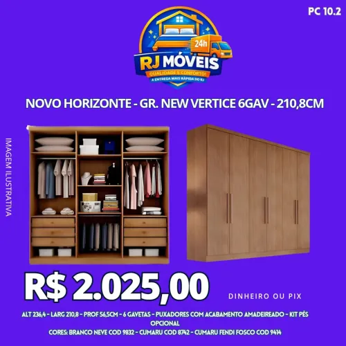 Guarda roupa Casal novo Horizonte Luxo